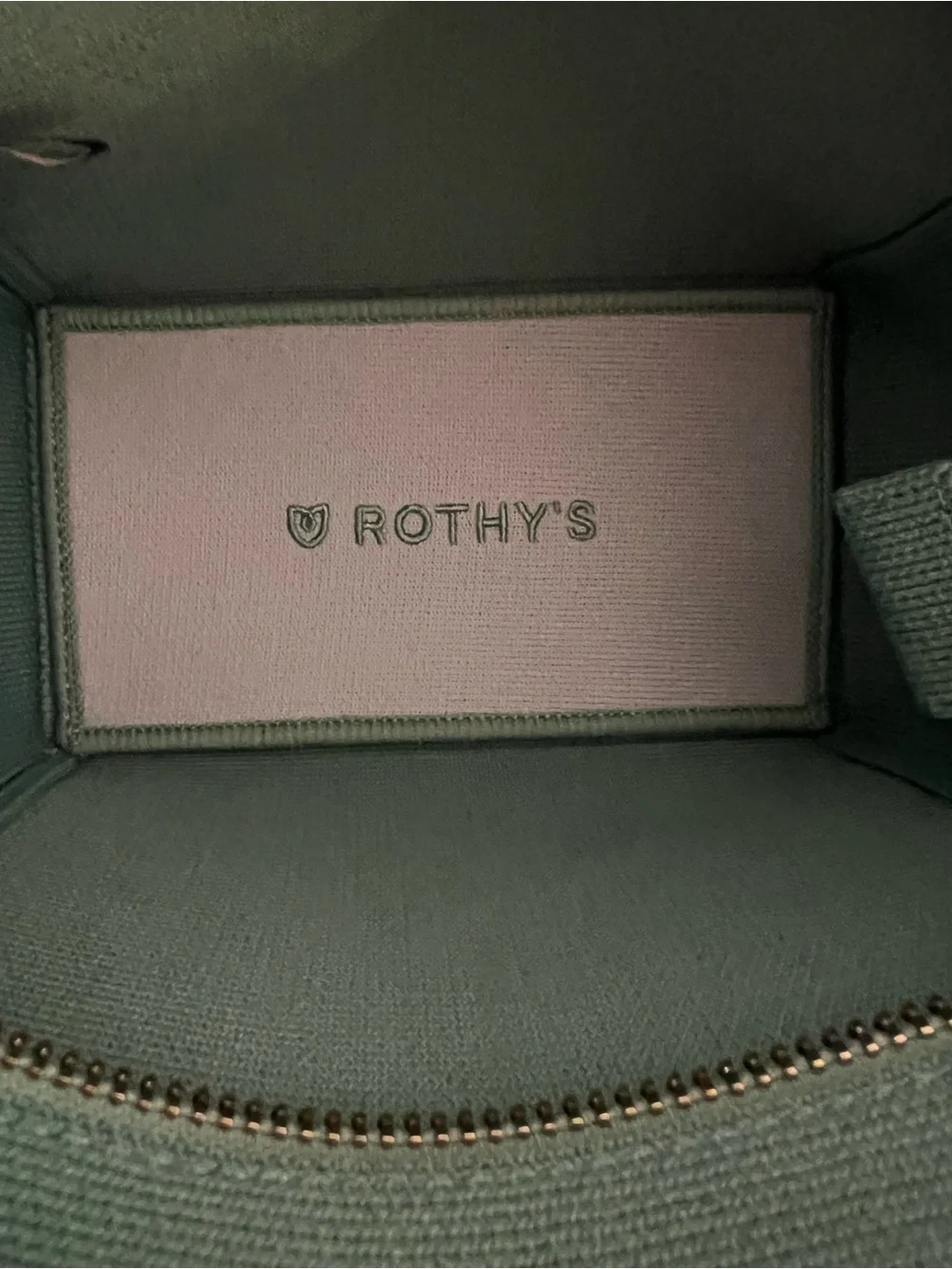 Rothy’s Original Mini Bag in Juniper Green NWOT Gold brushed hardware crossbody